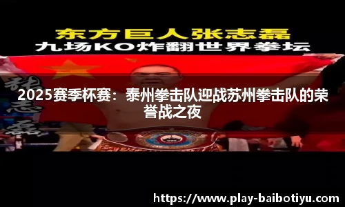 2025赛季杯赛：泰州拳击队迎战苏州拳击队的荣誉战之夜